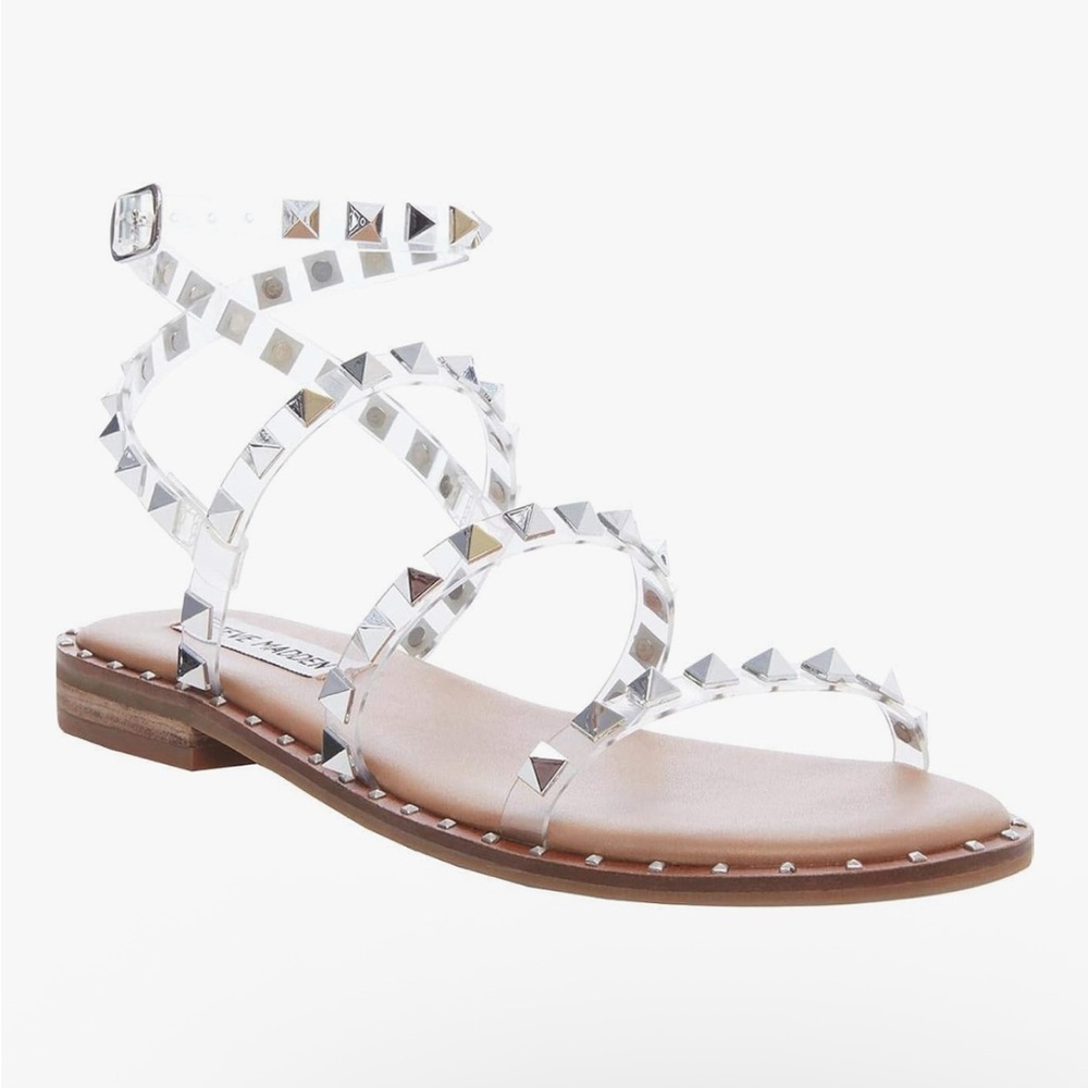Steve Madden Silver Studded Sandals